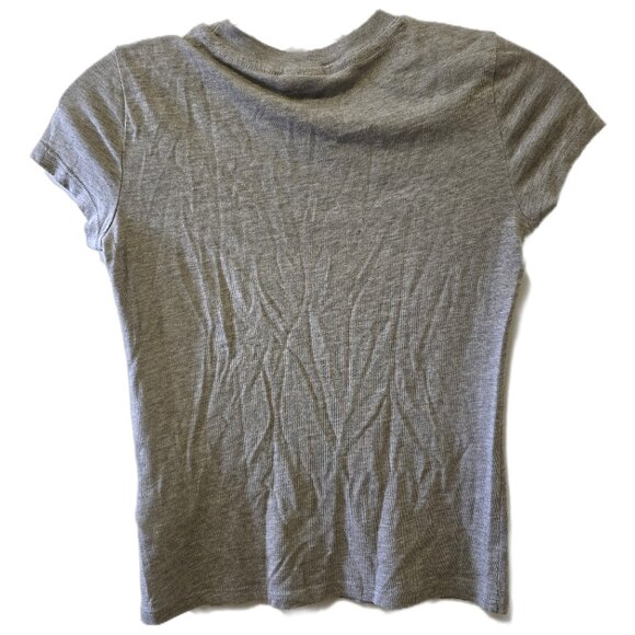 Vintage Y2K Abercrombie & Fitch T Shirt Grey Red Logo Baby Tee Casual Kids Women - Picture 5 of 5